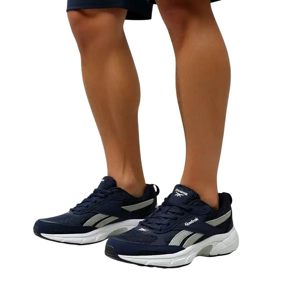Reebok Running Men's Sneakers Vector Navy Grey Low Top Size 10 NIB